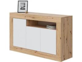 Aparador HABITDESIGN Baltik (Branco - Melamina, PVC e ABS - 144 x 87 x 42 cm)