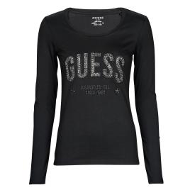 Guess  T-shirt mangas compridas LS CN MIRELA TEE  Preto Disponível em tamanho para senhora. S,M,L,XS.Mulher > Roupas > T-shirt mangas compridas