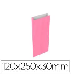 Envelope Celulose Rosa com Fole XS 120x250x30mm 25 Unidades