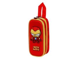 Estojo duplo 3D Bobblehead Iron Man Marvel