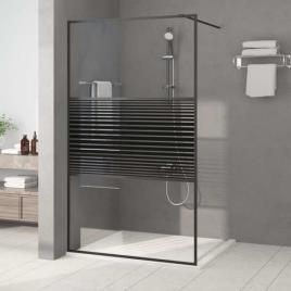 Divisória de Chuveiro C/ Vidro Esg Transparente 115x195cm Preto