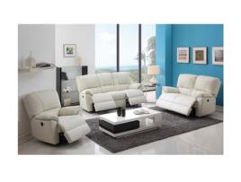 Conjunto de Sofás VENTE UNIQUE com Poltrona Marcis (98 x 200 x 96 cm - Bege)