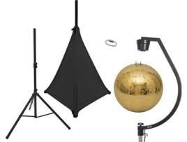 Conjunto de Bola de Espelhos EUROLITE 50 cm Dourado With Stand And Tripod Cover Preto