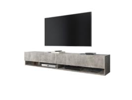 Móvel de TV TV SELSEY Wander Concrete Cinzento (180 x 30 x 32.5)