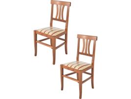 Conjunto de 2 Cadeiras T M C S Artemisia (Vermelho - 89x42x44 cm - Madeira)