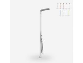Chuveiro de piscina ao ar livre com jardim moderno e misturador Arkema Design Funny Yang T245
