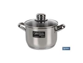 Cacerola inox induc.6.9l mod polenta t/vidrio ø240 mm