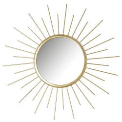Espelho de Metal SOL Dourado L45 x A45 cm