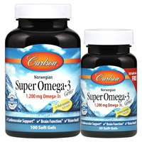 Gemas Super Omega-3 norueguesas, 1200Mg 100 + 30 cápsulas - Carlson Labs