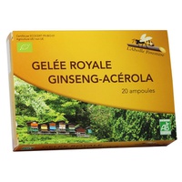 Geleia Real, Ginseng, Acerola Bio 20 ampolas de 10ml - L'abeille Forestière