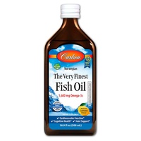 O óleo de peixe mais fino, limão natural 500 ml - Carlson Labs