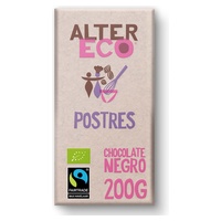 Chocolate preto para sobremesas orgânicas 200 g - Altereco