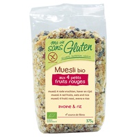 Muesli 4 Pequenos Frutos Vermelhos Bio 375 g - Ma Vie sans Gluten