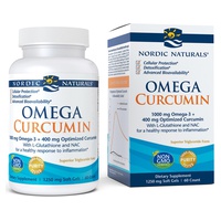 Omega Curcumina, 1000mg 60 pérolas - Nordic Naturals