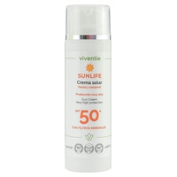 Creme solar facial e corporal com FPS 50+ com filtros minerais 120 ml de creme - Viventie