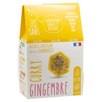 Biscoitos de Gengibre Curry Bio 100 g - CINQ SANS