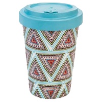 Caneca de bambu azul asteca 400 ml - Woodway