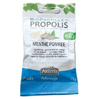Biopastilhas de própolis de hortelã-pimenta 25 pastilhas - Pollenergie