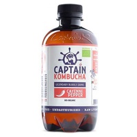 Bebida Kombucha Chá Limão e Pimenta de Caiena Bio 400 ml - Captain Kombucha