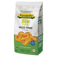 Mezze Penne com Milho e Arroz 340 g - Farabella Bio