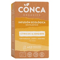 BIO Citrus & Ginger Infusion sem plástico 12 saquetas de infusão - Conca Organics