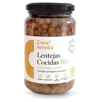 Lentilha castelhana cozida orgânica 390 g - Casa Amella