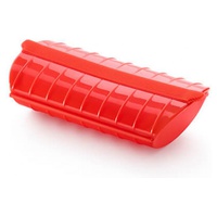 Estojo de cozinhar a Vapor com bandeja 1-2 pessoas 240x124x50 mm (Vermelho) - Lékué