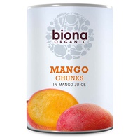 Dados de manga em suco de manga 400 g - Biona