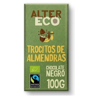 Chocolate amargo com pedaços de amêndoa orgânicos 100 g - Altereco