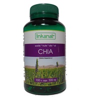 Óleo de chia 100 cápsulas de 500mg - Inkanat