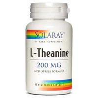 L-Theanine 45 cápsulas vegetais de 200mg - Solaray