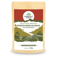 Grãos de pimenta preta orgânicos 100 g - Organic India