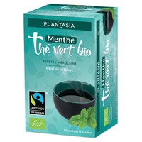 Plantasia ORGANIC Mint chá verde 20 saquetas 20 unidades (Chá verde - Hortelã verde - Menta) - Plantasia