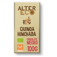 Chocolate preto com quinoa tufada orgânica 100 g - Altereco