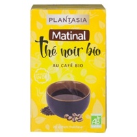 Plantasia Matinal, chá preto e café ORGÂNICO 20 saquetas de infusão - Plantasia