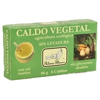 Caldo Vegetal sem Levedura com sal marinho 6 unidades - Paloma Blanca