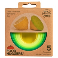 Conjunto 5 tampas de silicone Verdes Frescos 5 unidades - Food Huggers