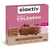 Barras de colágeno com sabor a chocolate e avelã 3 barras (Avelã - Chocolate) - Siaktiv