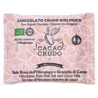 Barra de chocolate amargo com sal rosa e grãos de cacau 30 g - Cacao Crudo