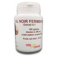 Extrato 4: 1 de alho preto fermentado 100 cápsulas de 250mg - Vital Osmose