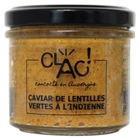 Patê Caviar de Lentilhas Verdes Estilo Indiano Vegan Bio 100 g - CLAC!