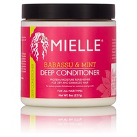 Óleo de babaçu e condicionador profundo de menta 227 g de creme - Mielle Organic