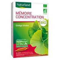 Ginkgo Biloba Organic 20 ampolas de 10ml - Naturland