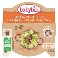 Prato Menu Cherovia, Ervilhas, Pato Bio (a partir de 15 meses) 260 g - Babybio