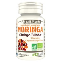 Capacidade Cognitiva Orgânica de Moringa 30 cápsulas - LT Labo