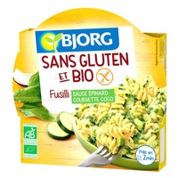 Molho de espinafre Fusilli Abobrinha Coco sem glúten 280 g - Bjorg