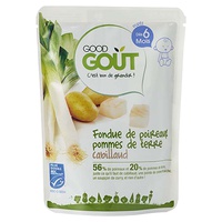 Prato Preparado de Fondue de Alho Francês, Batata e Bacalhau 6m + 190 g - Good Goût