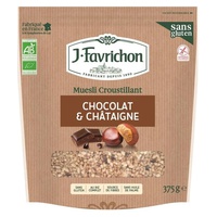 Muesli crocante de castanha sem glúten 375 g - Favrichon