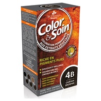 Coloração Color & Soin - 4B Brownie Castanho 135 ml - Les Trois Chenes