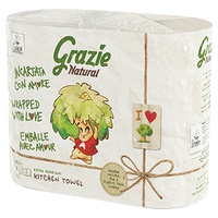 Pacote de toalhas de papel absorvente 2 rolos 2 unidades - Grazie Natural